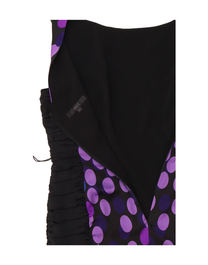 COAST Womens Sleeveless Bodycon Dress UK 12 Medium  Black Polka Dot Vintage Coast and Second-Hand Coast from Messina Hembry 