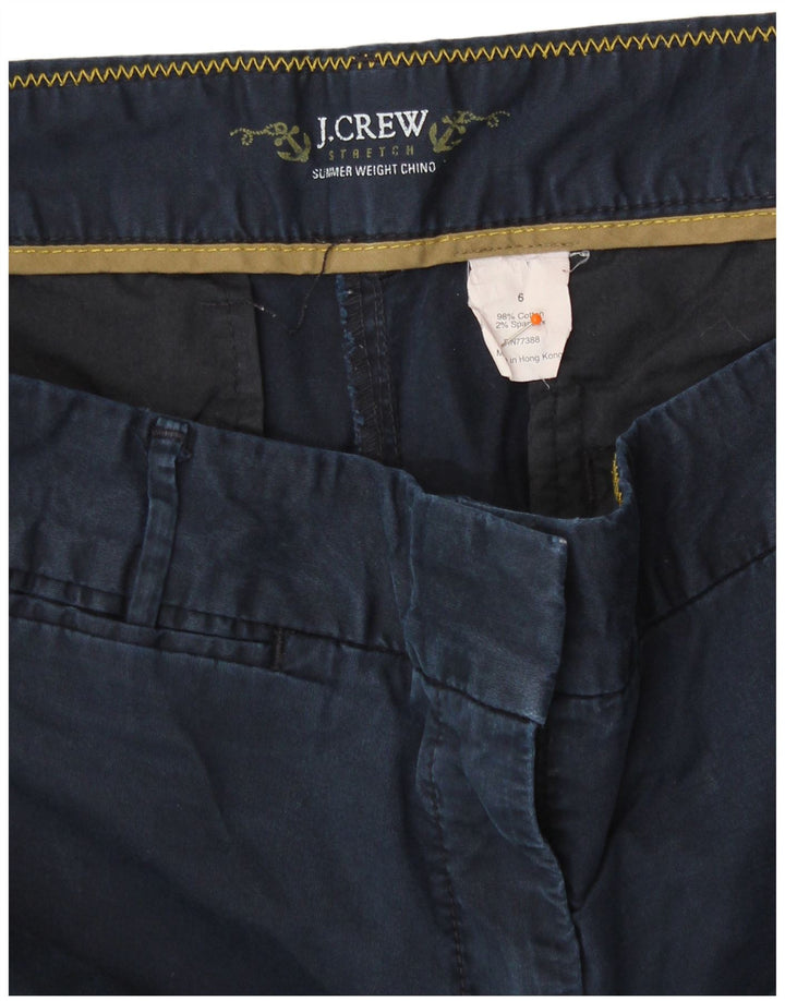 J. CREW Chino Shorts til kvinder US 6 Medium W32 Marineblå Bomuld