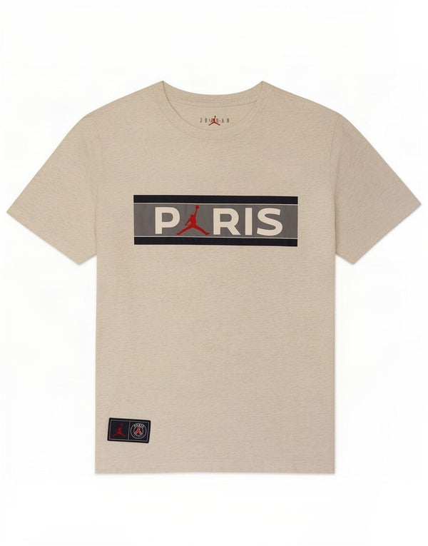 Jordan Herre Paris Saint-Germain Grafisk T-Shirt Top Medium Grå Flecked