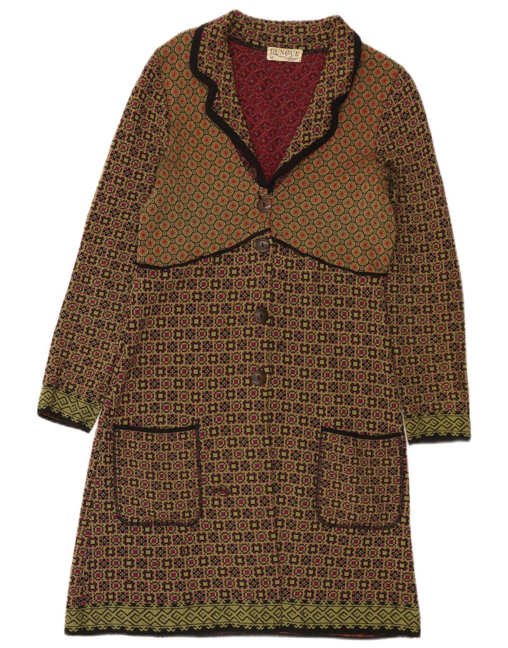 Dunque Dame Cardigan Sweater UK 12 Medium Flerfarvet Geometrisk