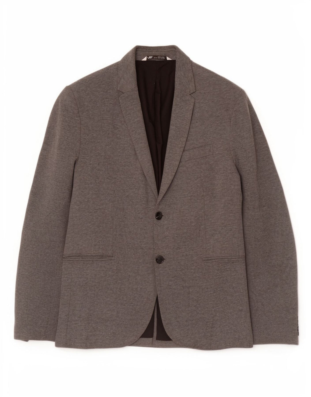 Zara Herre 2-knaps blazerjakke UK 42 XL Grå Polyester Classic
