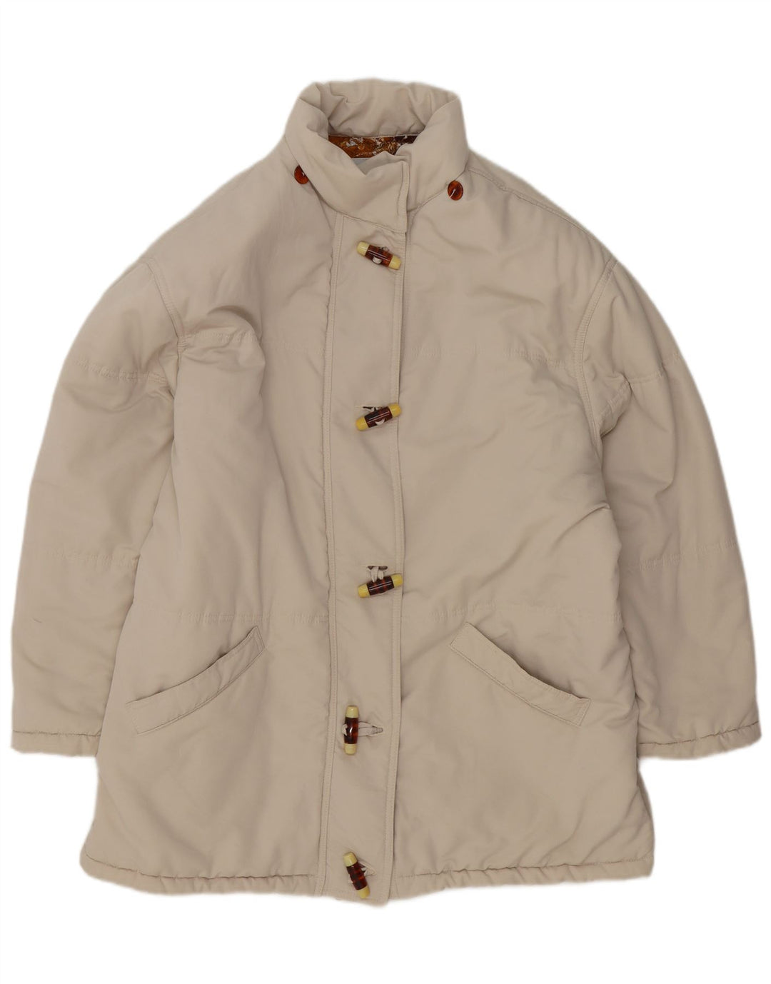Aurelio Zepino Dame Oversized Windbreaker Coat UK 14 Medium Off White