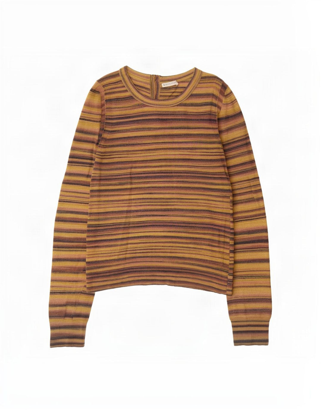 Whistles Dame Crew Neck Jumper Sweater UK 12 Medium Flerfarvet Stribet