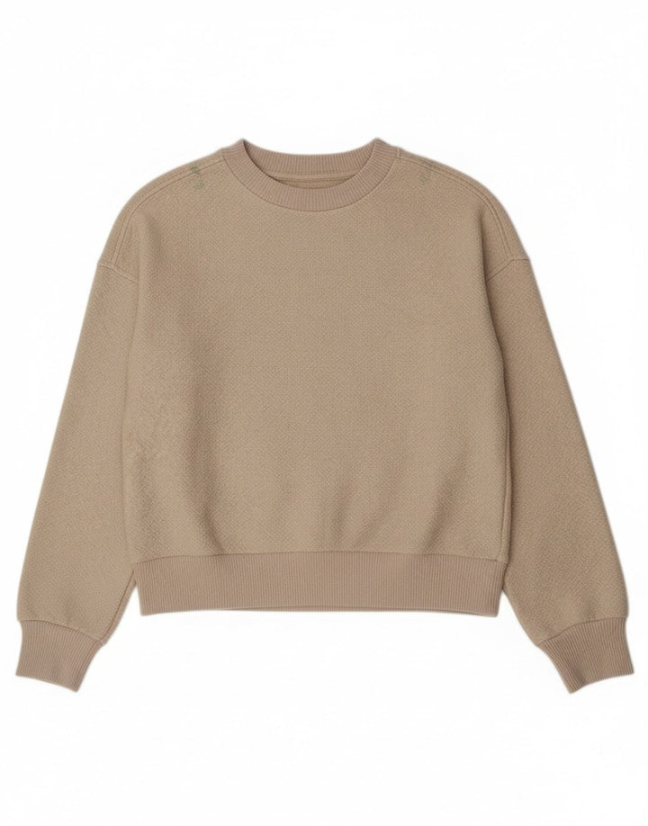 Benetton Dame Boat Neck Jumper Sweater UK 10 Small Off White Classic