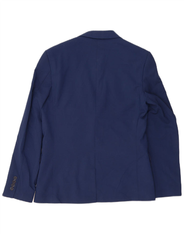 Marks & Spencer Herre 2-knaps blazerjakke UK 38 Medium Blue Wool