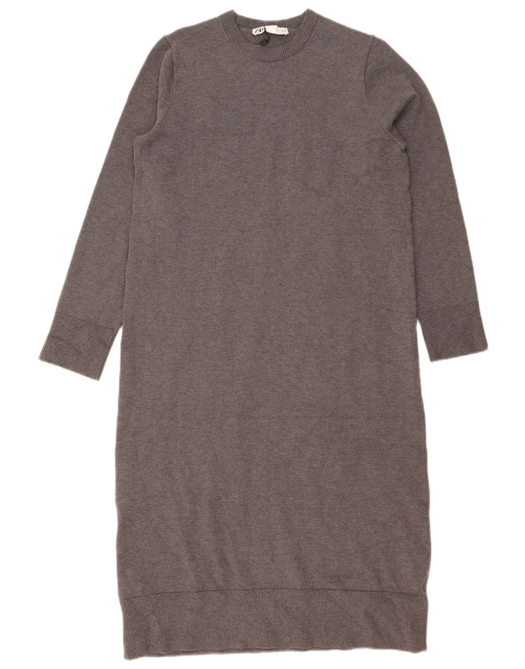 ZARA Jumperkjole til kvinder UK 14 Stor grå viskose