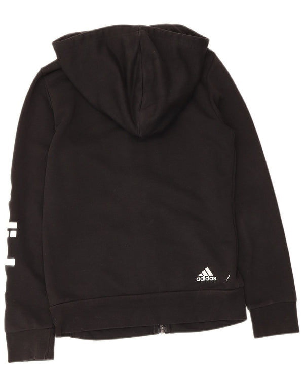 Adidas Dame Grafisk Hættetrøje Sweater UK 8/10 Small Black Bomuld