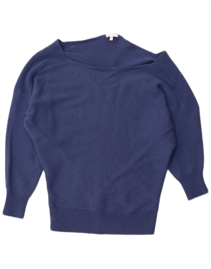 REISS Dame Oversized Boat Neck Jumper Sweater UK 10 Small Blue