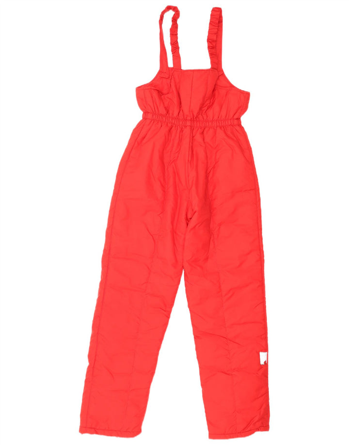 Vintage Dame Ærmeløs Ski Jumpsuit UK 12 Medium Red