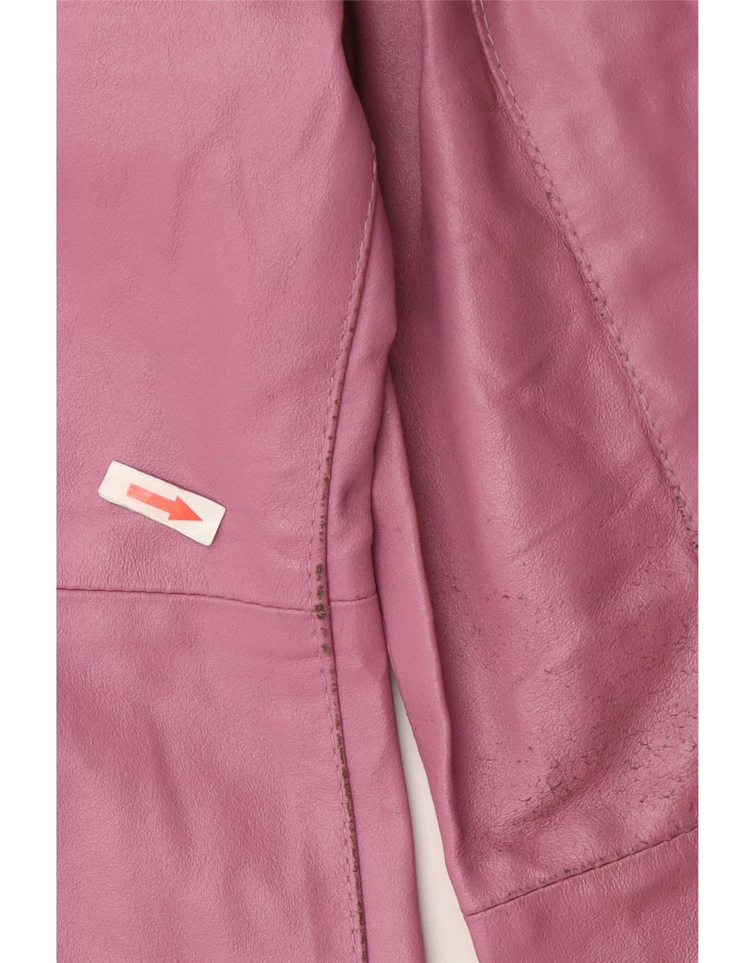 Vintage læderfrakke til kvinder UK 12 Medium Pink