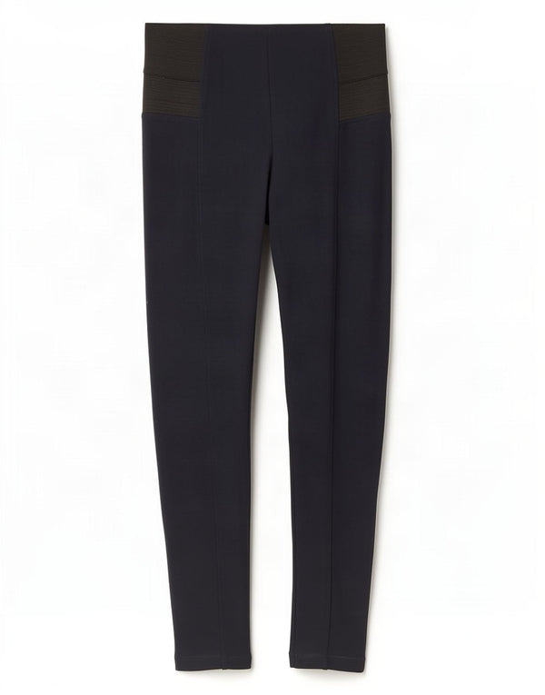 Zara Dame Leggings UK 4 XS Navy Blue Colourblock