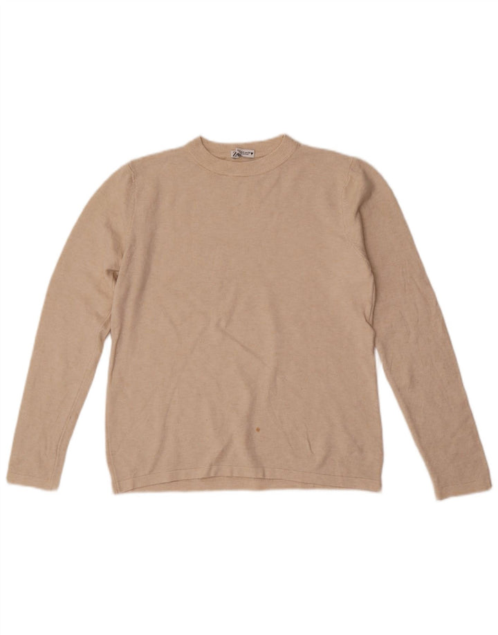 Zara Dame sweater med rund hals DK 10 Small Off White