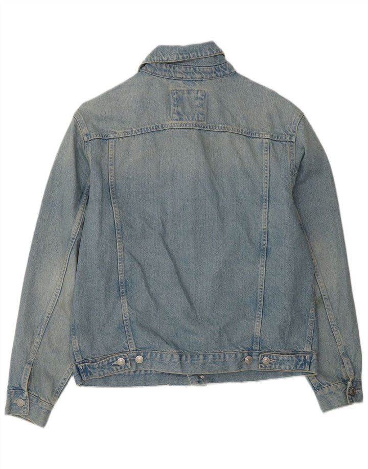 Zara Herre denimjakke UK 38 Medium Blue Cotton
