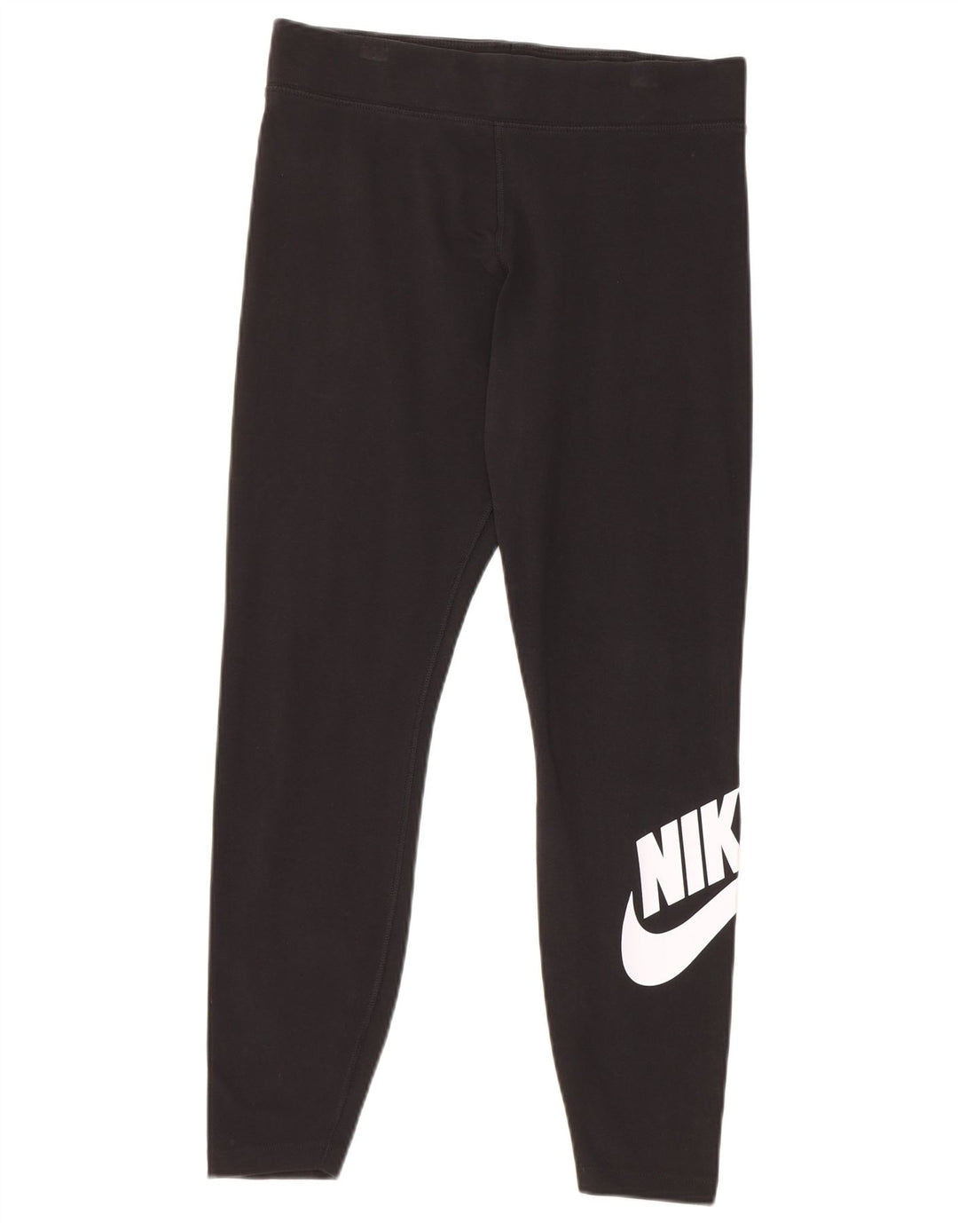 Nike Womens Crop Graphic Leggings UK 16 Large Black Bomuld