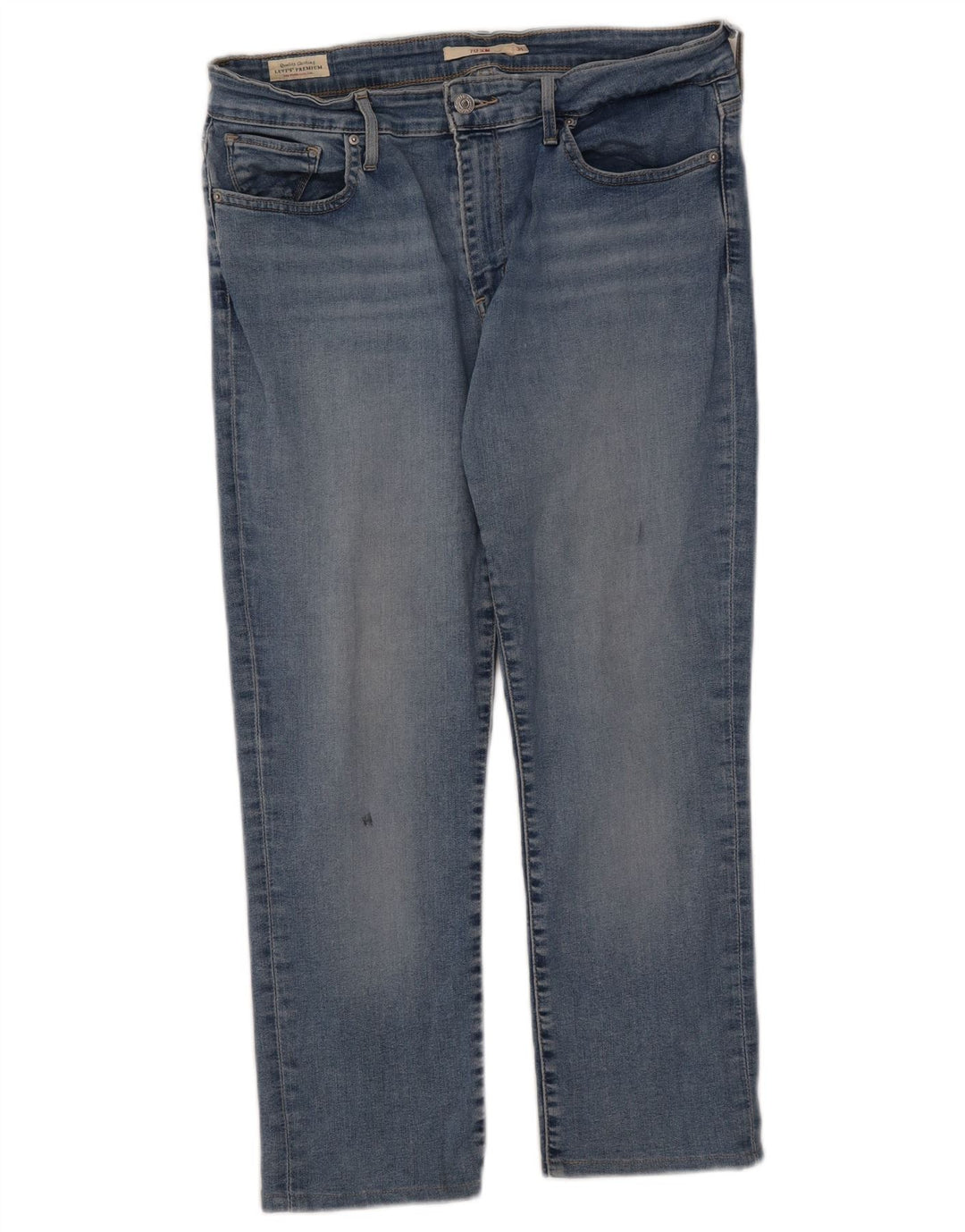 Levi's Dame 712 Crop Slim Jeans W31 L25 Blå Bomuld