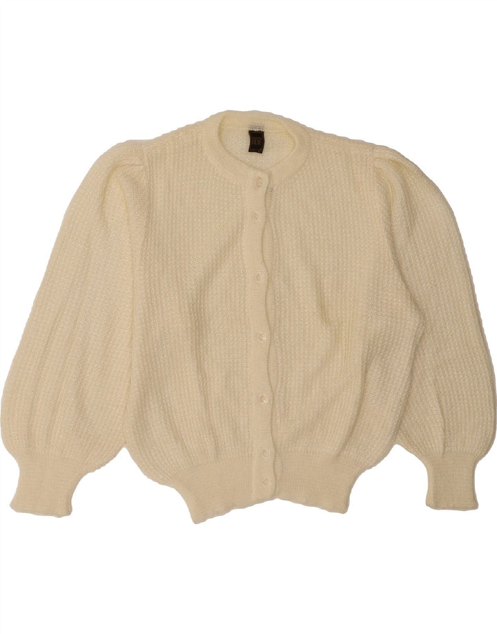 VINTAGE Womens Cardigan Sweater IT 48 XL Off White Acrylic Vintage Vintage and Second-Hand Vintage from Messina Hembry 