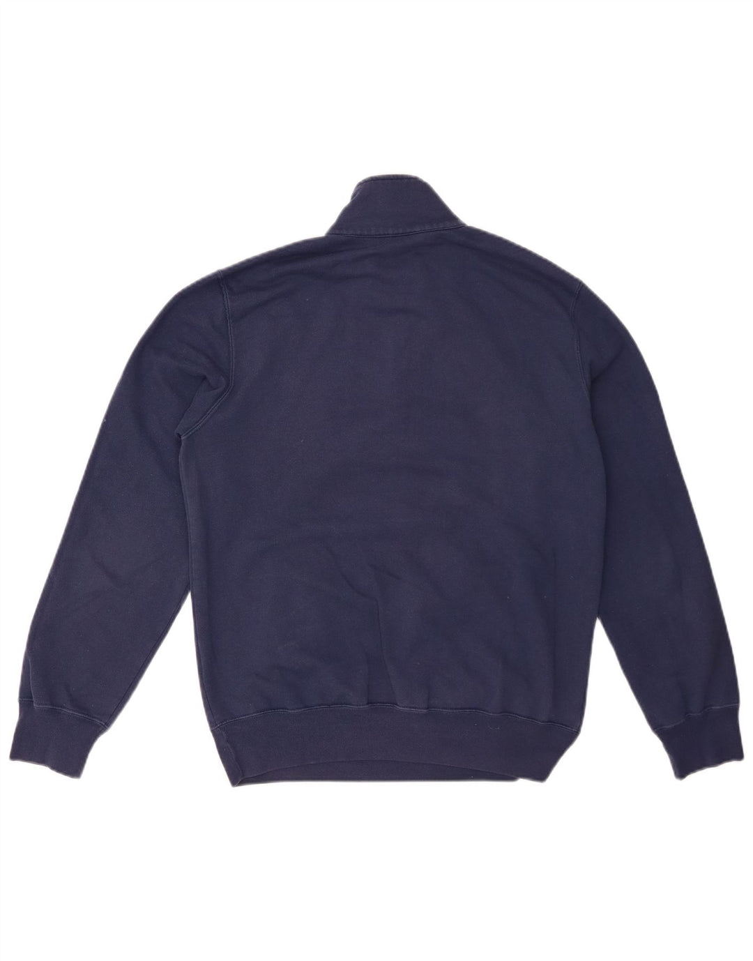 CHAMPION Herre Zip Neck Sweatshirt Jumper Small Navy Blue Polyester
