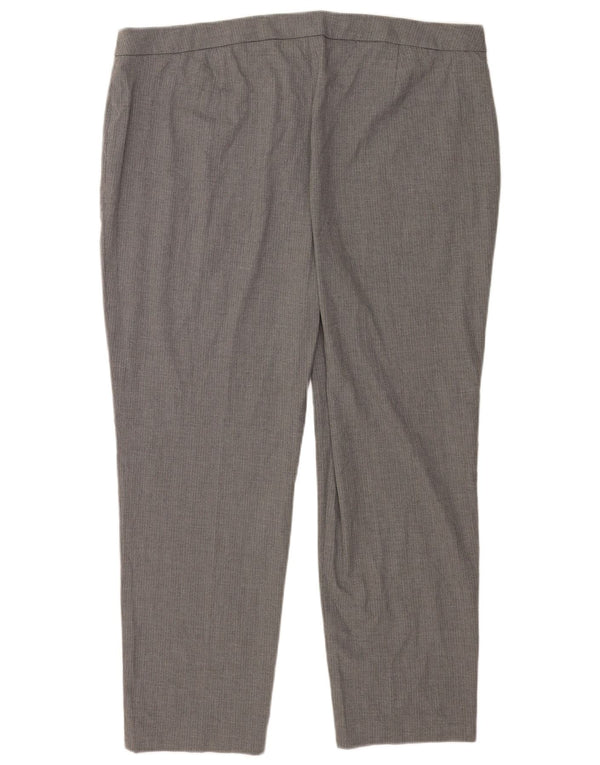 Marks & Spencer Dame Slim Suit Bukser UK 22 3XL W42 L29 Grå Nålestribe