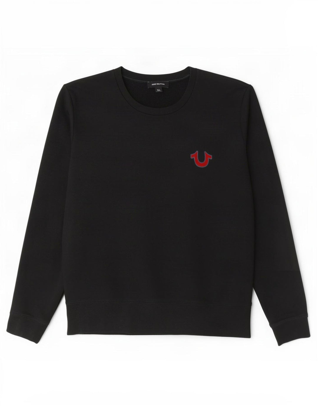 True Religion Dame Grafisk Sweatshirt Jumper UK 16 Stor sort bomuld