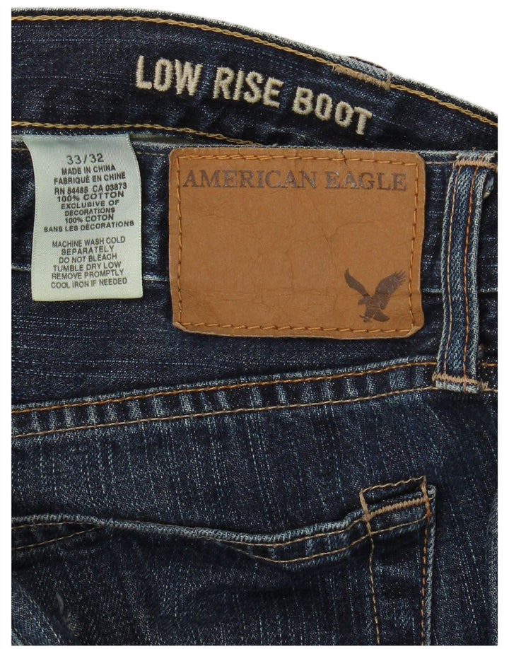 AMERICAN EAGLE Straight jeans til mænd W33 L32 Marineblå bomuld