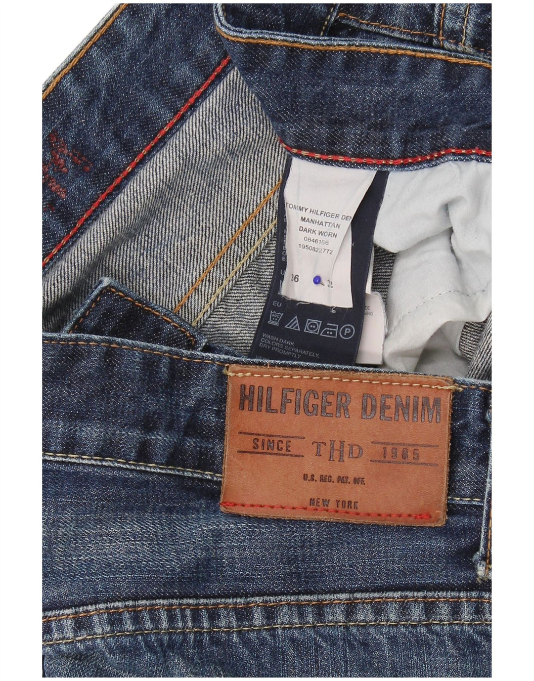 Tommy Hilfiger Herre Bootcut Jeans W36 L32 Marineblå Bomuld