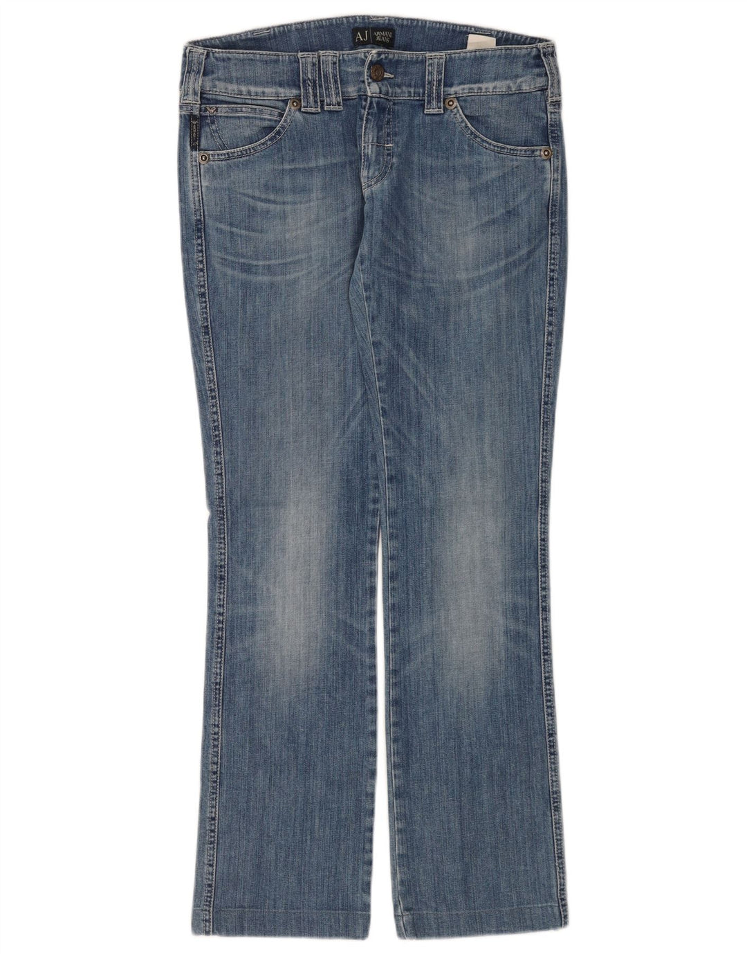 Armani Dame Straight Jeans W28 L30 Blå Bomuld