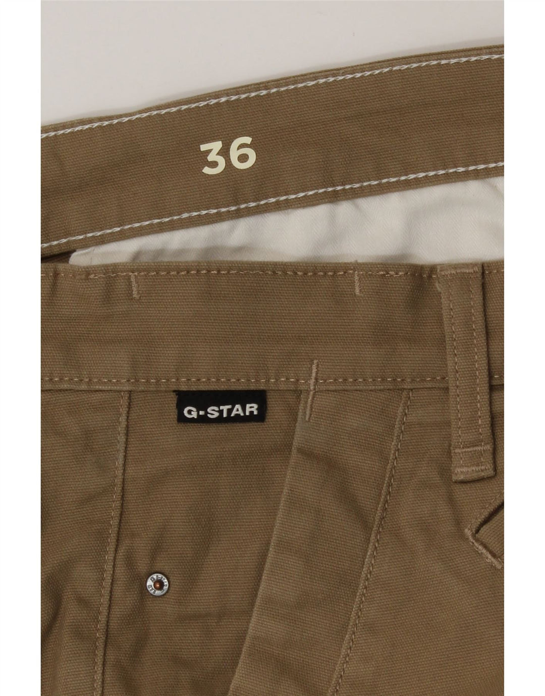 G-Star Chino Shorts til mænd W36 Large Khaki Bomuld