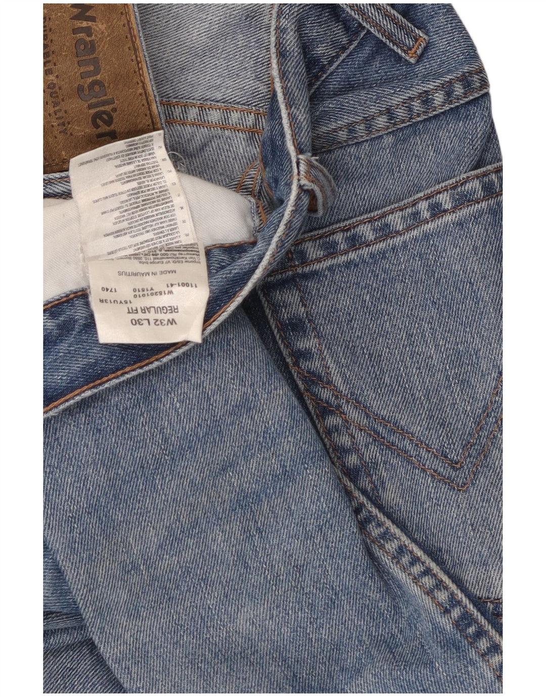 WRANGLER Herre Regular Fit Straight Jeans W32 L30 Blå Bomuld