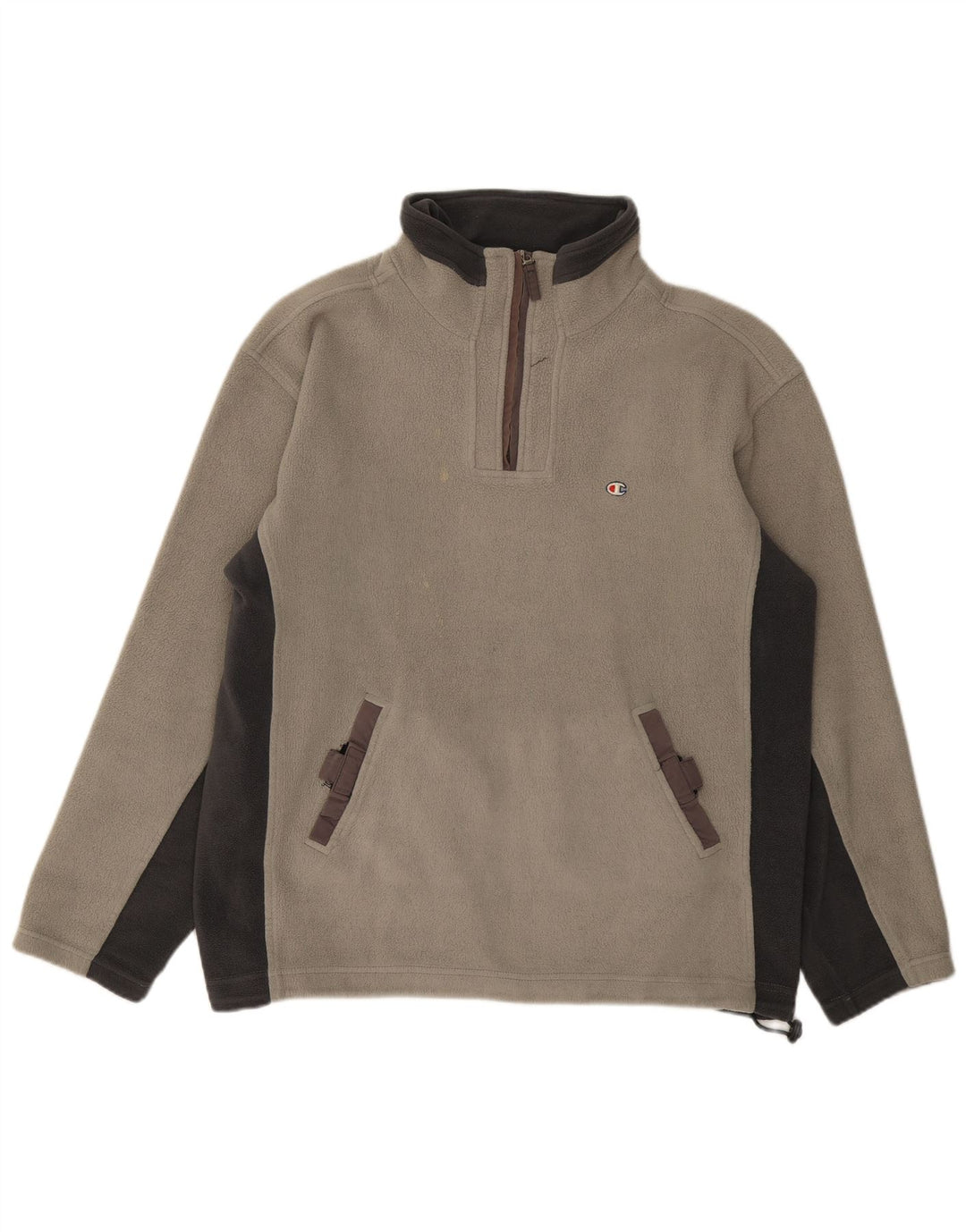 Champion herre lynlås hals fleece jumper stor grå farveblok