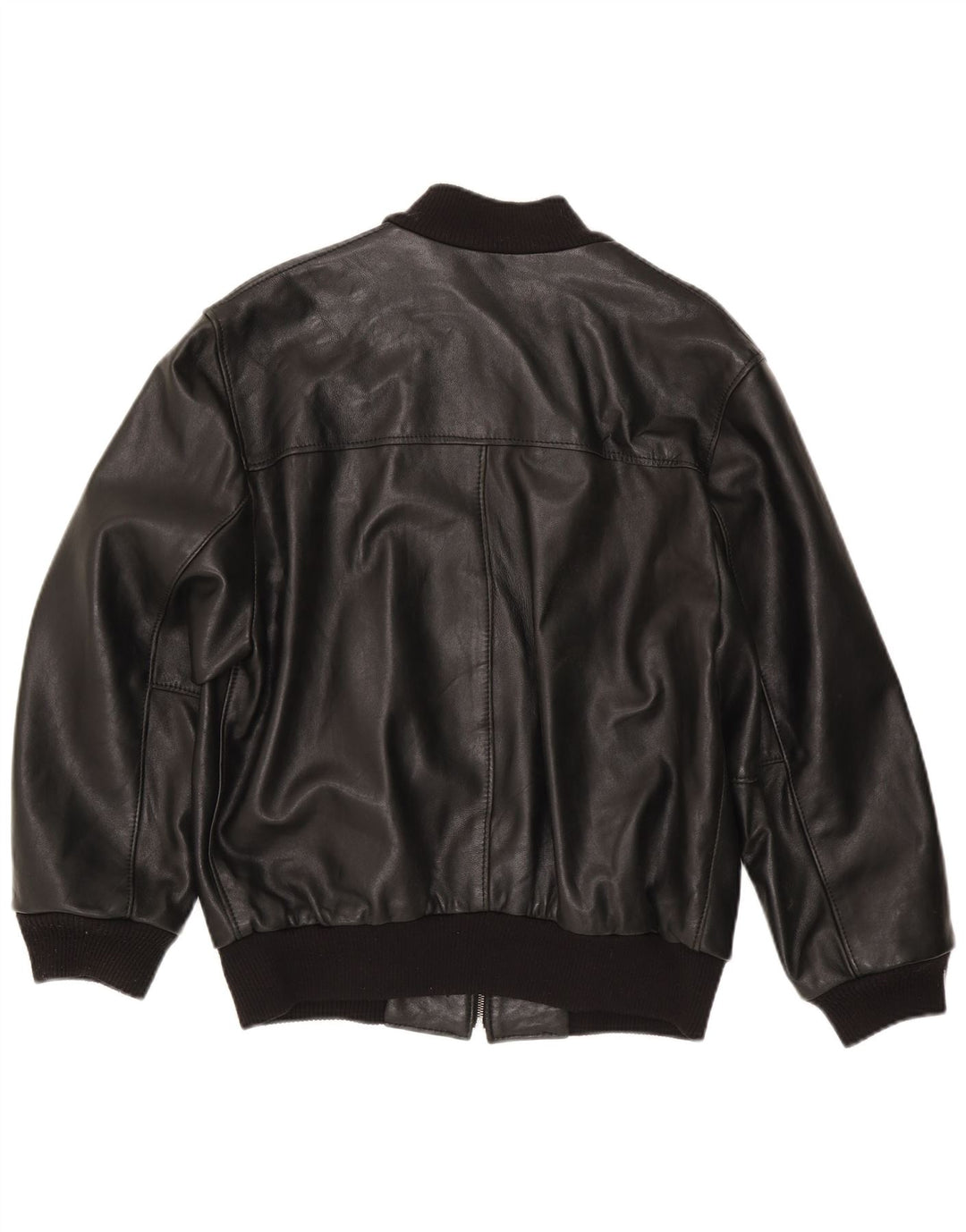 Vintage Herre Bomber Læderjakke UK 38 Medium Sort