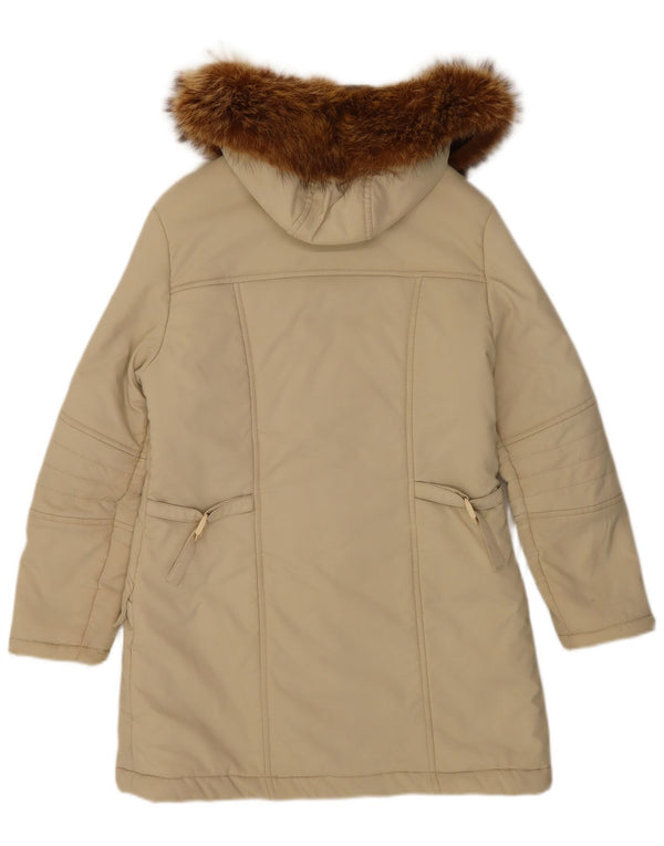 Lee Dame Hooded Polstret Frakke UK 16 Large Beige