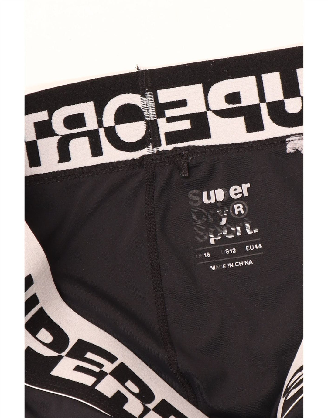 Superdry Womens Graphic Crop Leggings UK 16 Large Black