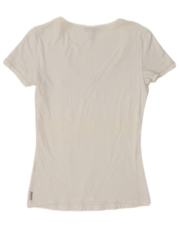 Armani Jeans T-Shirt Top EU 40 Medium Hvid