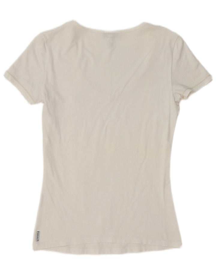Armani Jeans T-Shirt Top EU 40 Medium Hvid