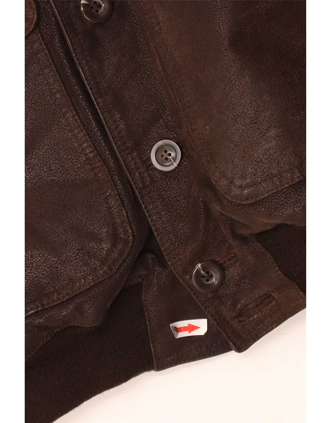 Vintage Herre Bomber Læderjakke IT 48 Medium Brun