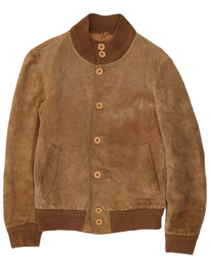 Vintage herre ruskind bomberjakke IT 46 Small Beige