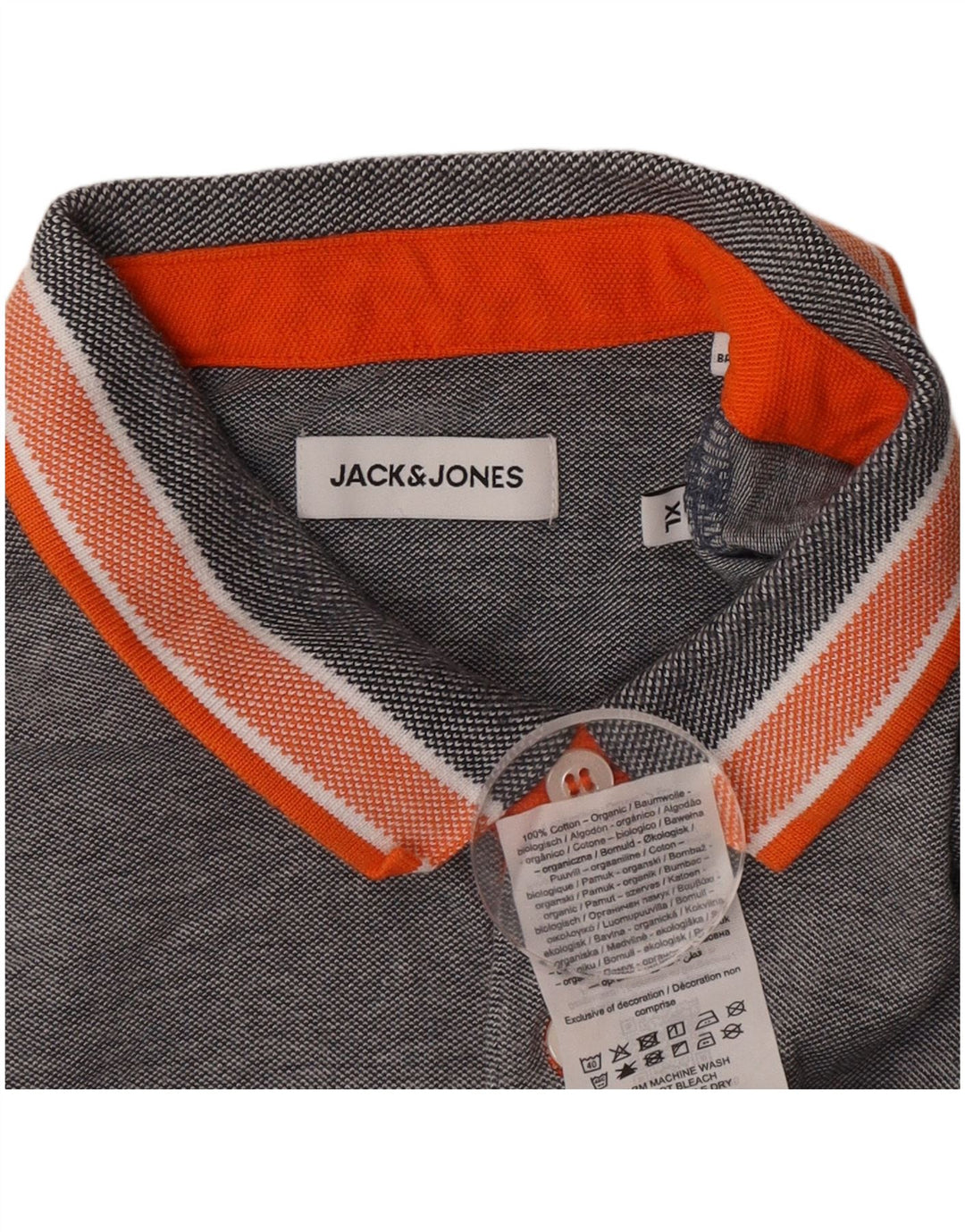 Jack & Jones herre poloshirt XL grå bomuld