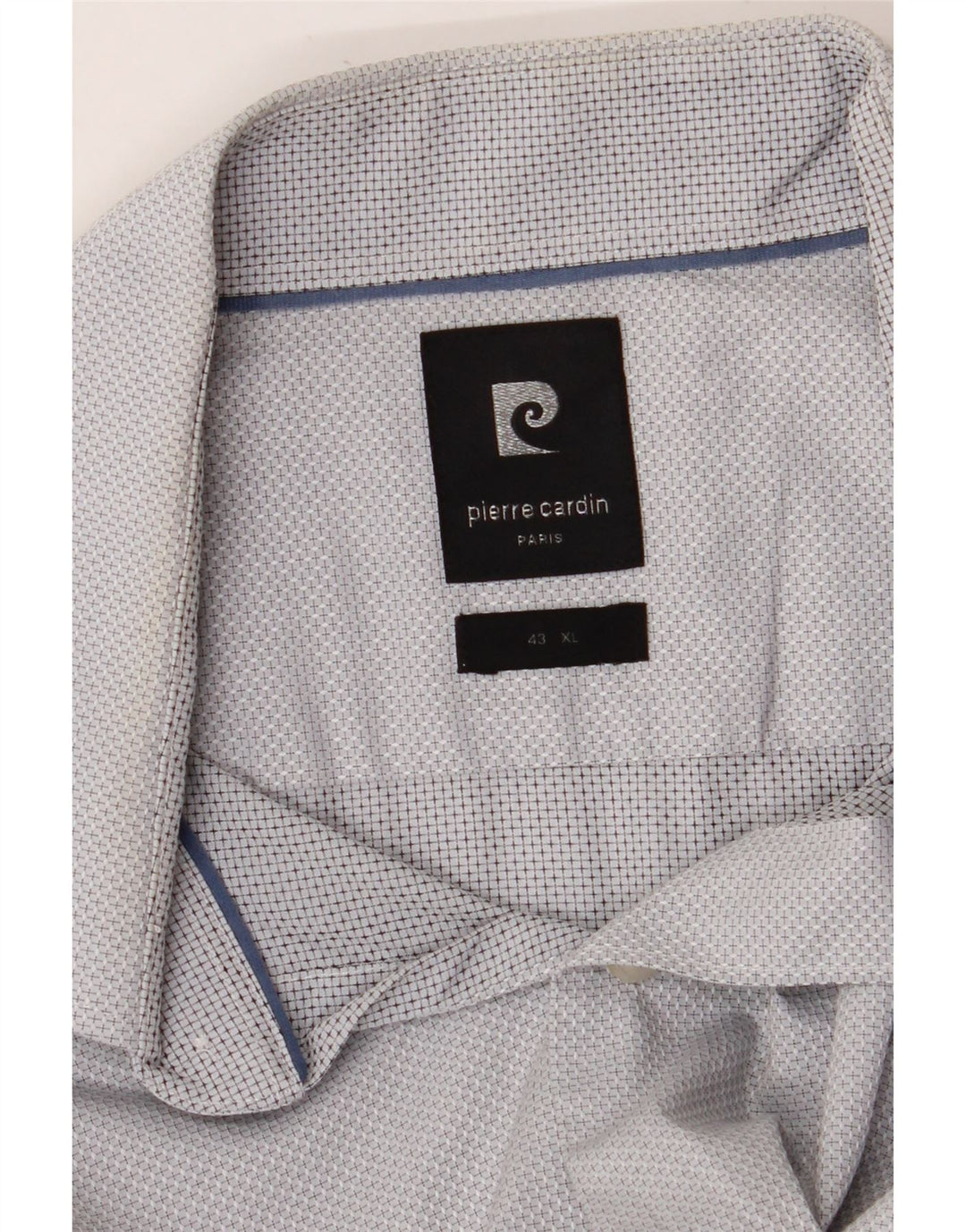 PIERRE CARDIN Herreskjorte str. 43 XL Blå Plettet