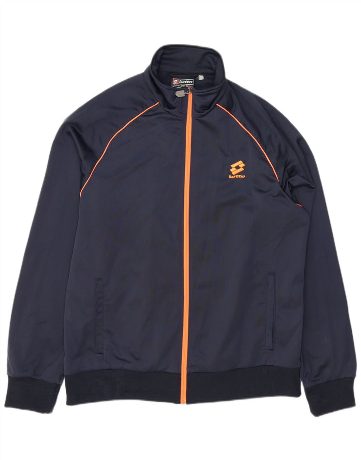 LOTTO Mens Tracksuit Top Jacket Large Navy Blue