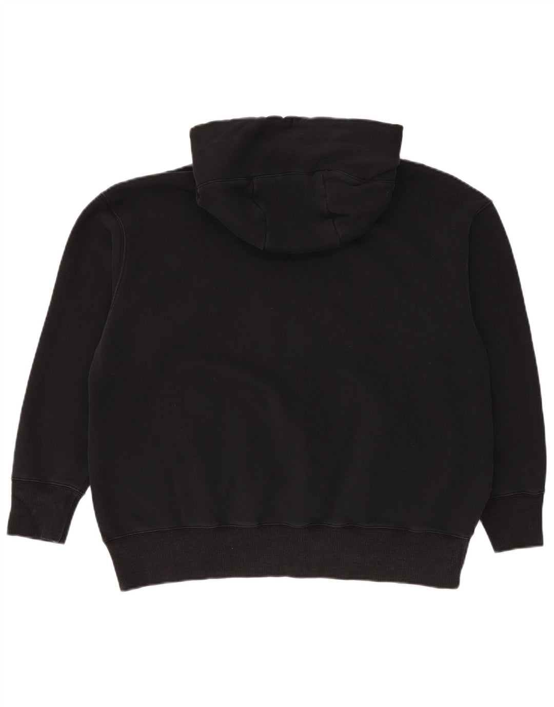 Nike Dame Oversized Hoodie Jumper UK 14 Medium Sort Bomuld