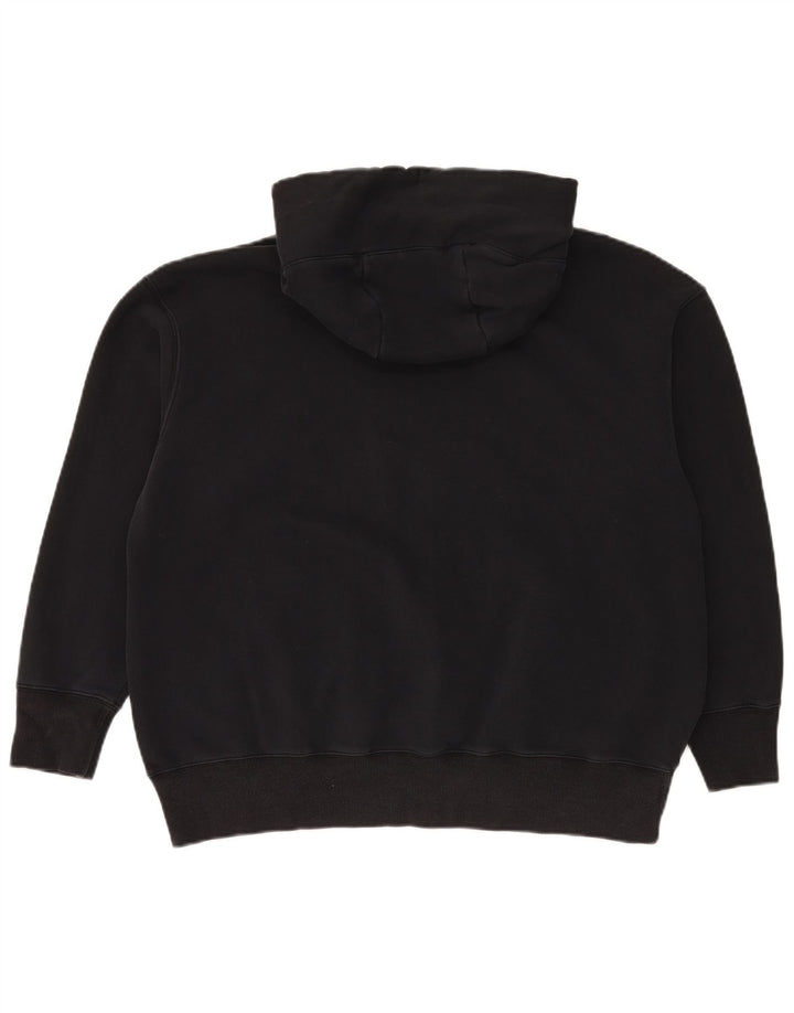 Nike Dame Oversized Hoodie Jumper UK 14 Medium Sort Bomuld