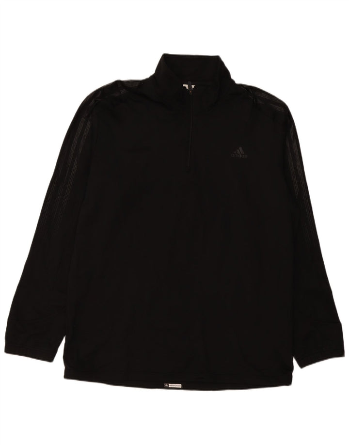 ADIDAS Herre Climawarm Sweatshirt med lynlås XL sort polyester