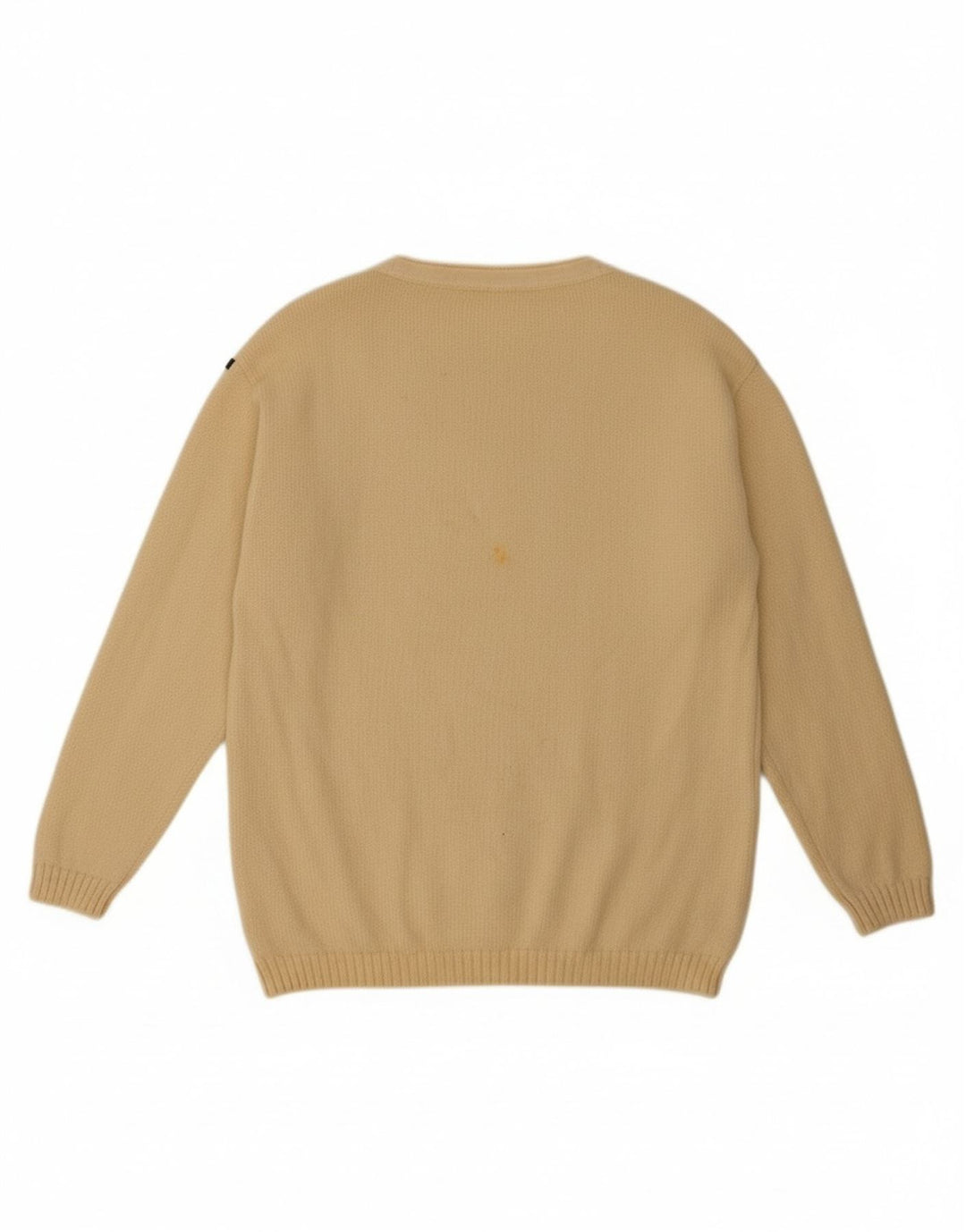 MARINA YACHTING Mens Boat Neck Jumper Sweater Medium Beige