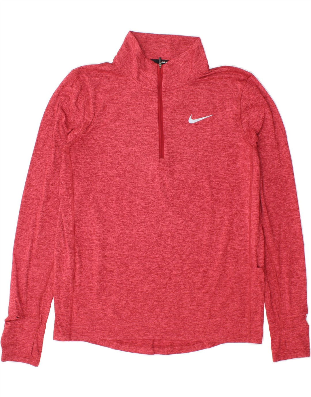 NIKE Mens Dri Fit Zip Neck Pullover Tracksuit Top Small Pink Flecked Vintage Nike and Second-Hand Nike from Messina Hembry 