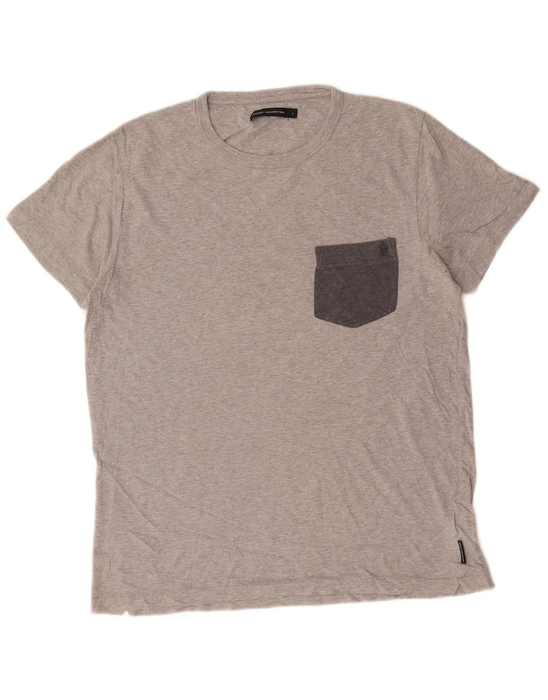 French Connection Herre T-Shirt Top Stor Grå Bomuld