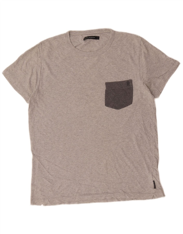 French Connection Herre T-Shirt Top Stor Grå Bomuld