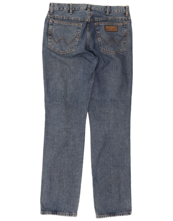 Wrangler Herre Texas Straight Jeans W34 L34 Blå Bomuld