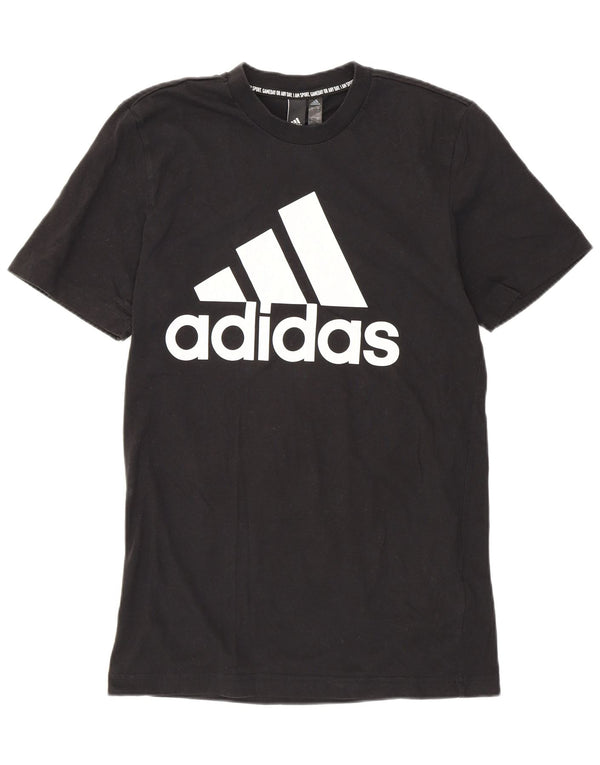 Adidas Herre Grafisk T-Shirt Top Lille Sort Bomuld Sports