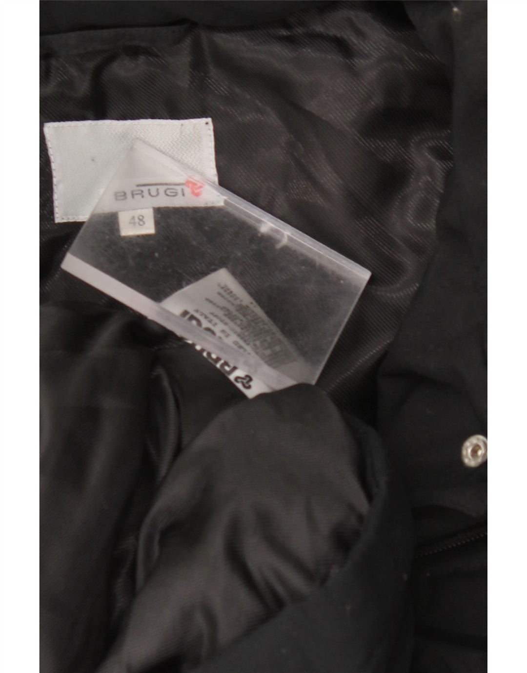 BRUGI Dame Hætte Polstret Frakke IT 48 XL Sort Polyester