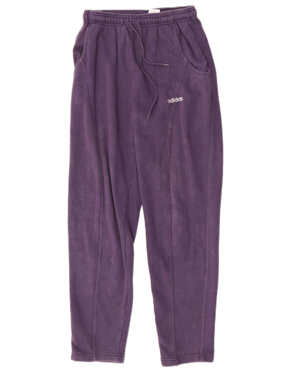 Adidas Dame træningsdragt Bukser Joggers UK 10 Small Navy Blue Cotton